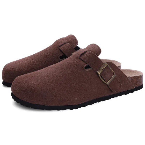 Men's & Women's Cork Clogs Comfort Slippers & Sandals Walkino - Deep Brown